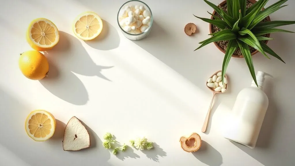 A selection of eco-friendly home products on display