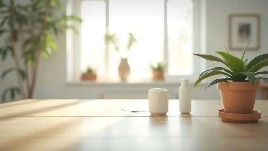 Various home products with labels showing their characteristics