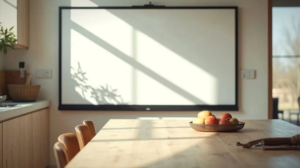 A modern living space showcasing smart home devices in use